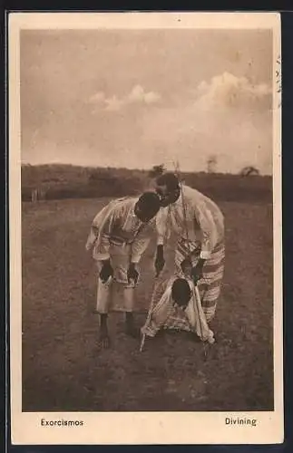 AK Two african indigenous men divining