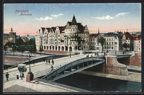 AK Pforzheim, Blick auf die Auerbrücke