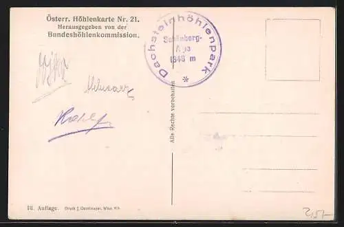 AK Obertraun, Ansicht vom Monte Cristallo in der Dachstein-Rieseneishöhle