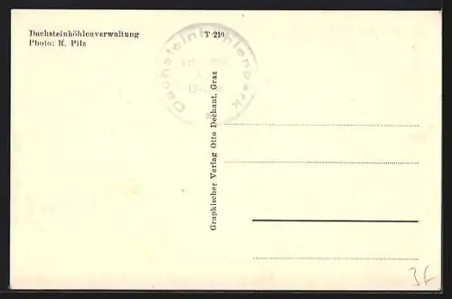 AK Obertraun, Dachstein-Rieseneishöhle, Eisberge im Parsivaldom