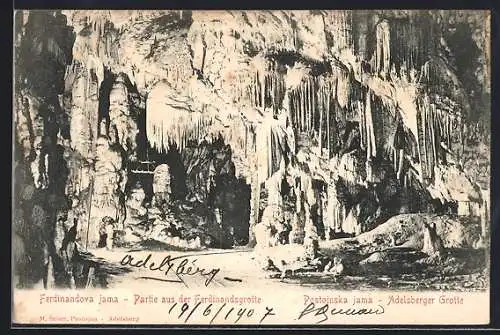 AK Adelsberger Grotte, Partie aus der Ferdinandsgrotte