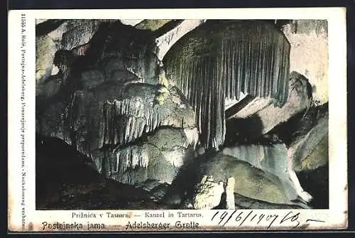 AK Adelsberger Grotte, Kanzel in Tartarus