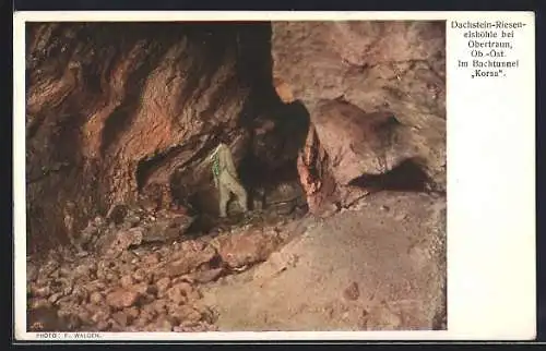 AK Dachstein-Rieseneishöhle, Im Bachtunnel Korsa