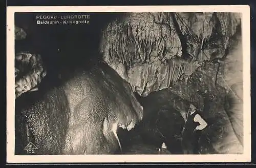 AK Peggau, Lurgrotte, Baldachin-Krisogrotte