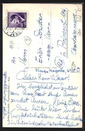 AK Punkwa Wasserhöhle, Tropfsteinfederkiele und Rübe