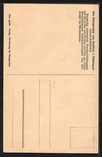 AK Saalfeld i. Thüringen, Diadochithöhlen, Die Feengrotten, Die Gralsburg im Märchendom