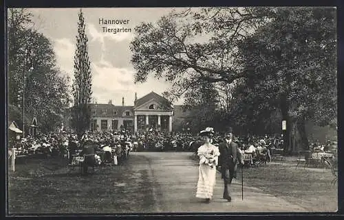 AK Hannover, Tiergarten, mit Veranstaltung