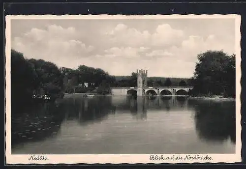 AK Nedlitz /Potsdam, Blick auf die Nordbrücke