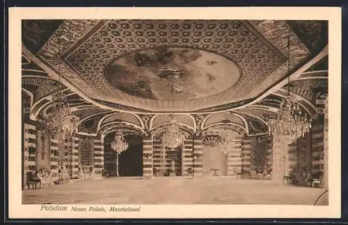 AK Potsdam, Neues Palais, Muschelsaal