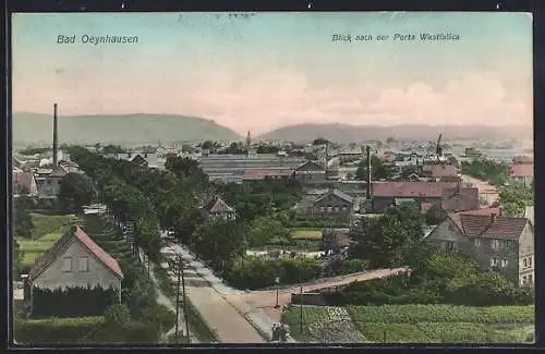 AK Bad Oeynhausen, Blick nach der Porta Westfalica