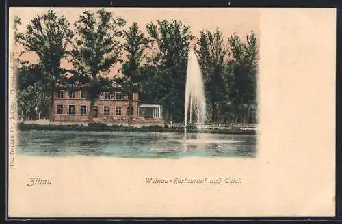 AK Zittau, Weinau-Restaurant und Teich