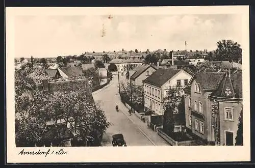 AK Arnsdorf i. Sa., Ortspartie aus der Vogelschau