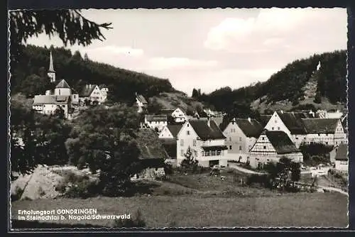 AK Gündringen /Nagold, Ortsansicht mit Gasthaus zum Ochsen