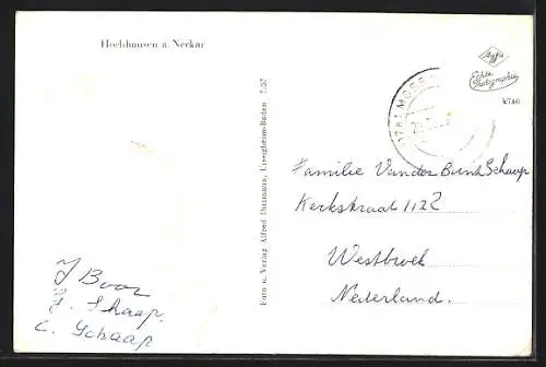 AK Hochhausen a. Neckar, Ortspartie, Gebäudeansicht, Gesamtansicht
