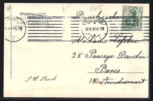 AK Hamburg-Neustadt, Partie am Jungfernstieg