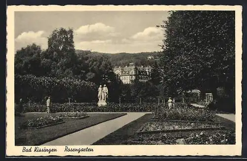 AK Bad Kissingen, Partie im Rosengarten