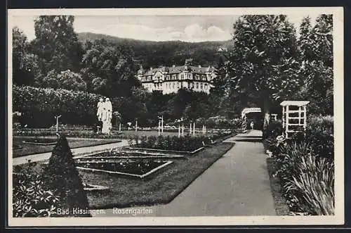 AK Bad Kissingen, Partie im Rosengarten