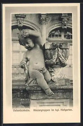 AK Veitshöchheim, Hofgarten, Kindergruppen, Detailansicht