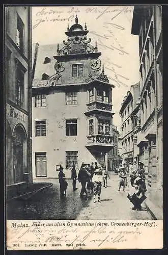 AK Mainz, Erker am alten Gymnasium, ehem. Cronenberger-Hof