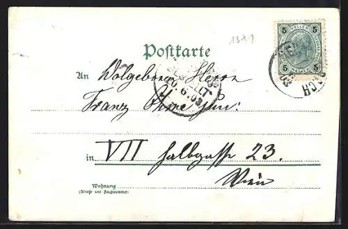 Lithographie Zwei Maikäfer auf Blättern, Ornament-Eichenzweig