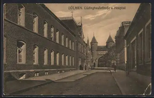 AK Dülmen, Lüdinghauserstrasse und Hospital