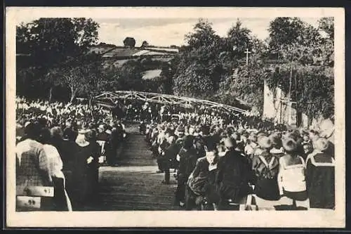 AK Tecklenburg, Deutsche Heimatfestspiele 1924, Szene mit Reitern