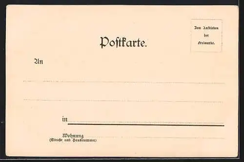 Lithographie Oldenburg / Gr., Totalansicht, Wappen der Stadt