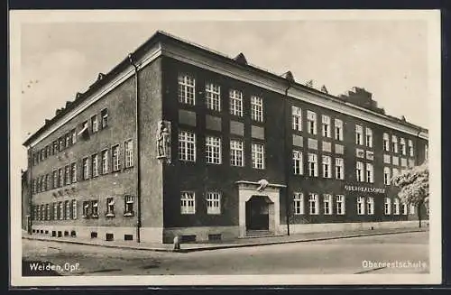 AK Weiden /Opf., Blick auf die Oberrealschule