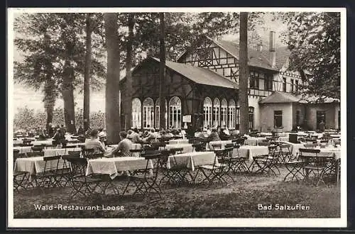 AK Bad Salzuflen, Wald-Restaurant Loose, Sitze im Freien