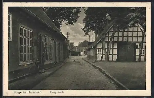 AK Berge in Hannover, Blick in die Hauptstrasse