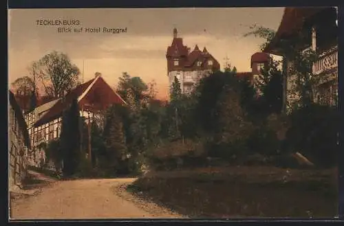 AK Tecklenburg, Blick auf Hotel Burggraf