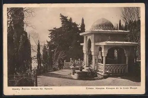 AK Aloupka /Crimée, Kiosque de la Croix-Rouge