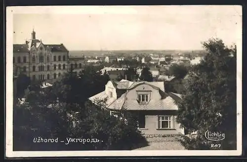 AK Uzhorod, Blick über die Dächer der Stadt