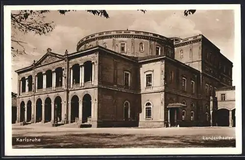 AK Karlsruhe, Blick auf das Landestheater