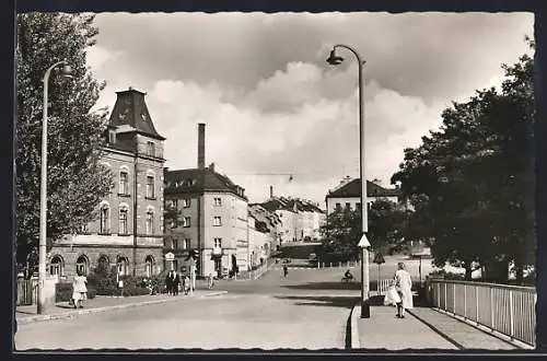 AK Hof /Saale, Partie am Pestalozziplatz