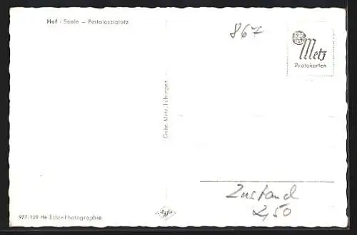 AK Hof /Saale, Partie am Pestalozziplatz