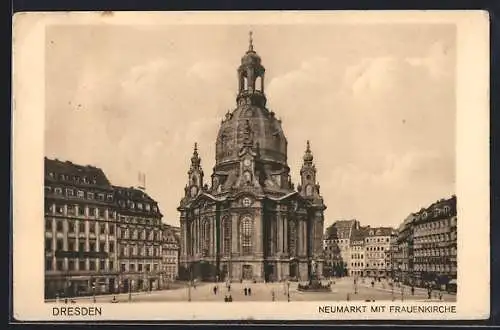 AK Dresden, Neumarkt mit Frauenkirche