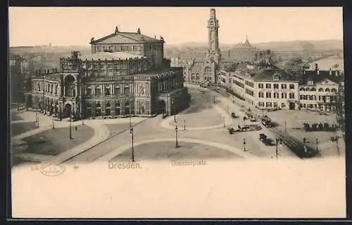 AK Dresden, Blick auf den Theaterplatz