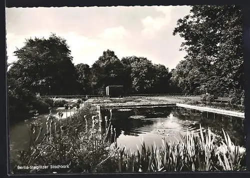 AK Berlin-Steglitz, Stadtpark im Sonnenschein