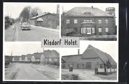 AK Kisdorf /Holst., Strassenpartie, Gehöft