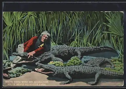 AK White Tiger with his Alligators