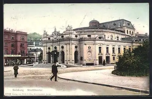 AK Salzburg, Blick zum Stadttheater