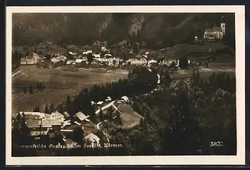 AK Grades /Kärnten, Teilansicht mit Kirche