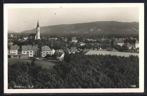 AK Stockerau /N. D., Teilansicht mit Kirche