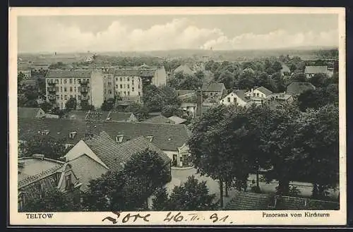 AK Teltow, Panorama vom Kirchturm