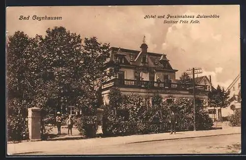 AK Bad Oeynhausen, Hotel und Pensionshaus Luisenhöhe v. Fritz Kelle