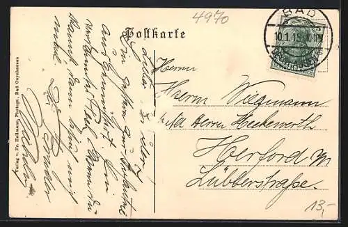 AK Bad Oeynhausen, Hotel und Pensionshaus Luisenhöhe v. Fritz Kelle