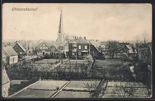 AK Ottmarsbocholt, Ortspartie mit Kirche