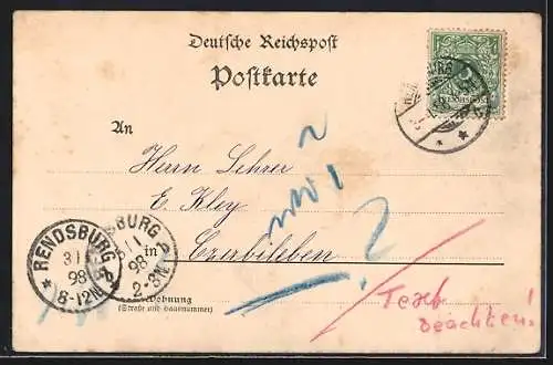 AK Rendsburg, Rathaus, Hauptwache, Paradeplatz