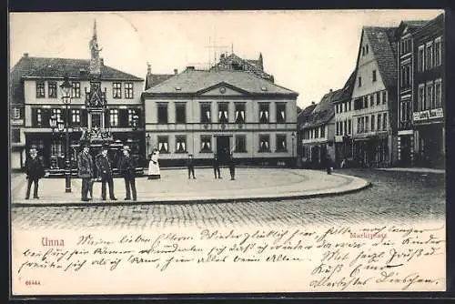 AK Unna, Partie auf dem Marktplatz